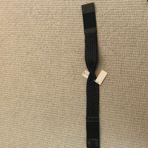 Banana Republic Black leather woven belt